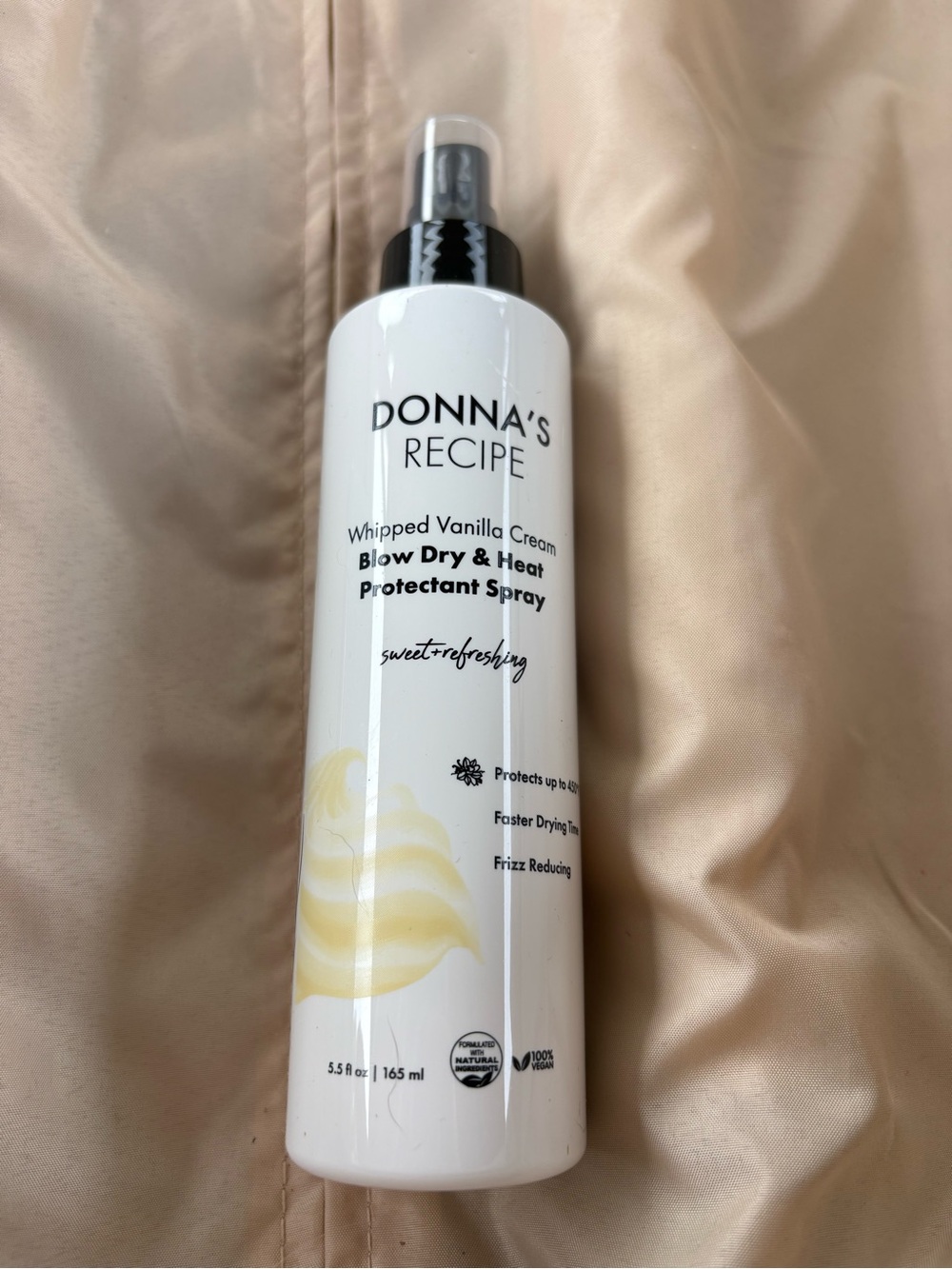 Whipped Vanilla Cream Blow Dry & Heat Protectant Spray - White